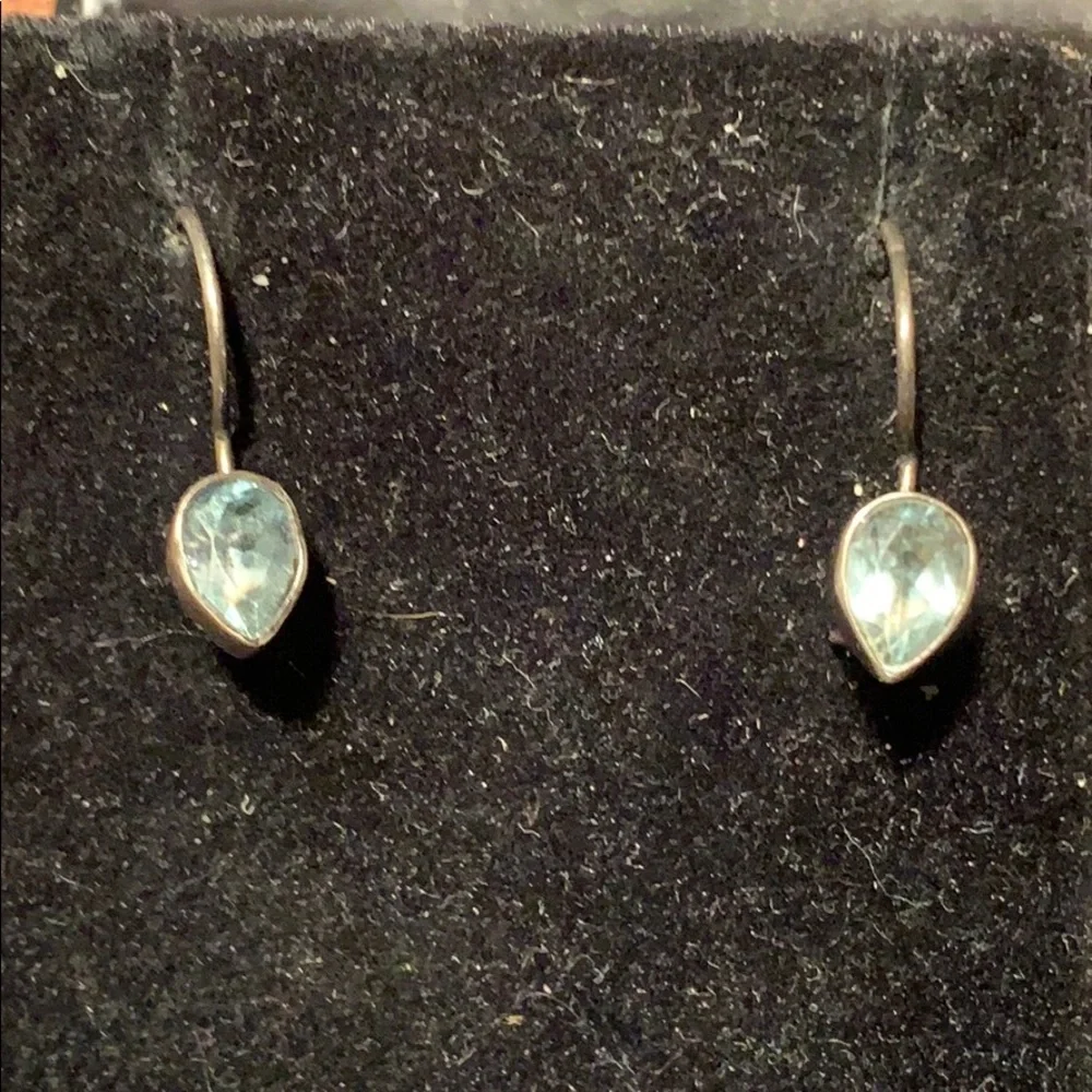 Antique/vintage aquamarine set in sterling silver - Picture 9 of 13